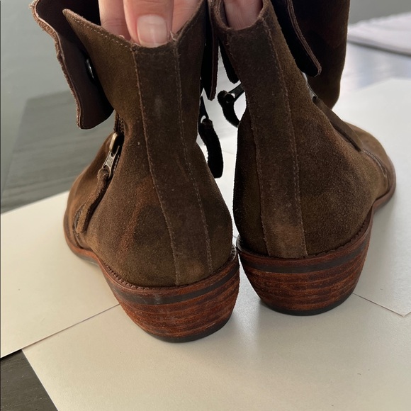 Matisse Southside Leather Cowboy Boots Sz 8 Mid Calf Slouch Western Cowgirl - Picture 6 of 7